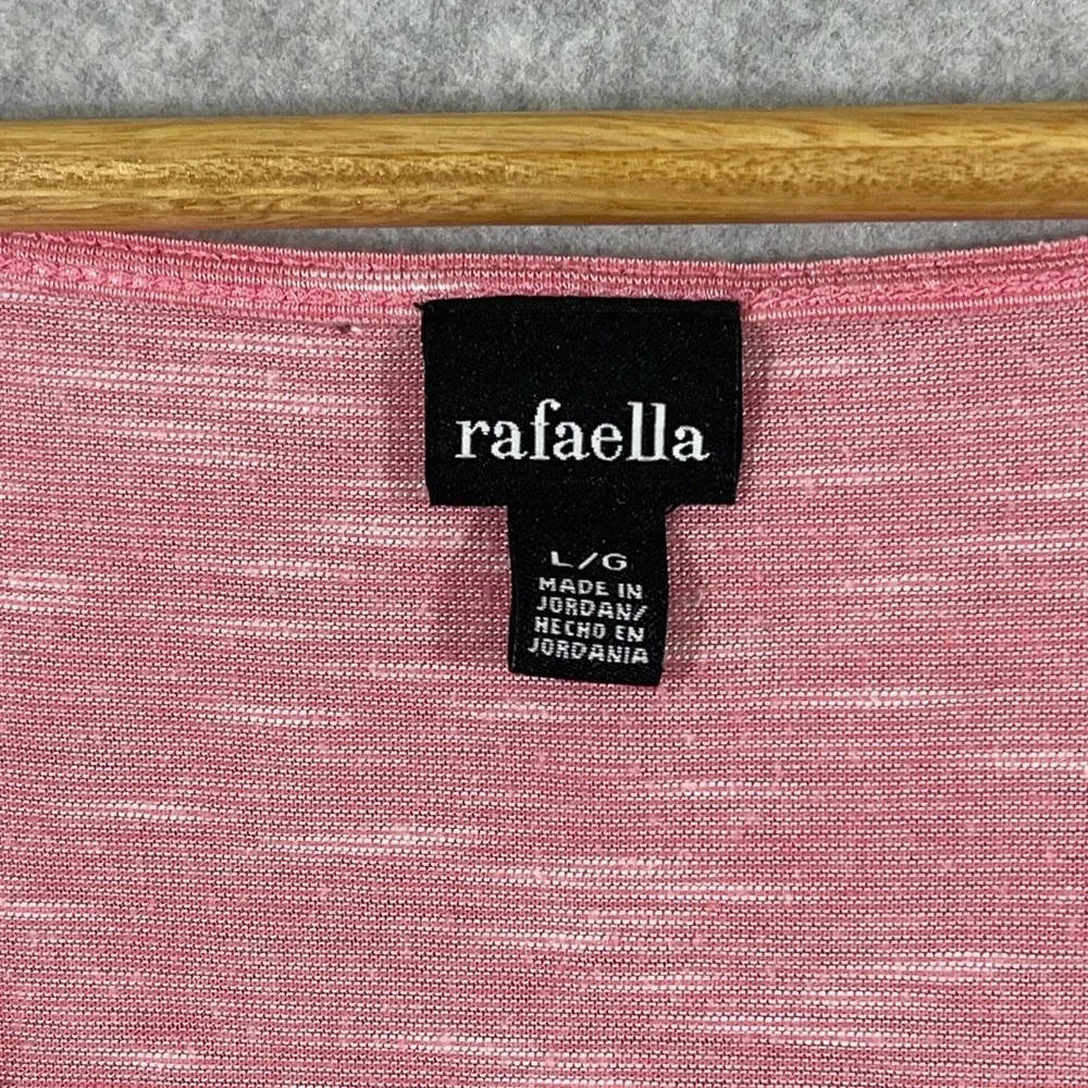 Rafaella Tank Top Women's Size‎ Large Pink Sequins Ruffles Light Weight